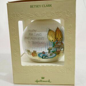 Vintage Hallmark Satin Christmas Ornament Betsy Clark 1979 with Box Made in USA